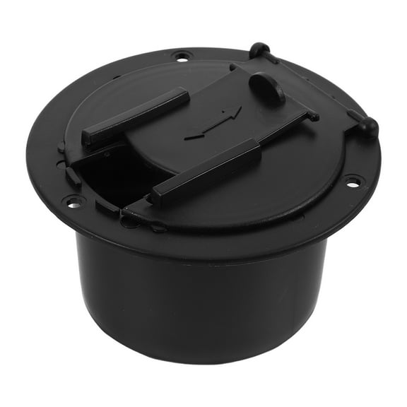 OFFIGAM Black Plastic RV Electrical Access Hatch Cover for Yacht, Camper, and RV Use - and Weather Resistant