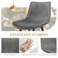 thumbnail image 5 of KERDOM 24" Dining Chairs Set of 2, Modern Kitchen & Dining Room Chairs, Upholstered Faux Leather Dining Chair, Armless Dinner Side Chairs with Sturdy Metal Legs (Gray, Set of 2), 5 of 8