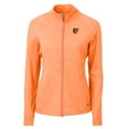 thumbnail image 2 of Women's Cutter & Buck  Heather Orange Baltimore Orioles Adapt Eco Knit Raglan Full-Zip Jacket, 2 of 3