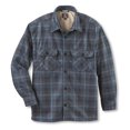 thumbnail image 2 of Guide Gear Plaid Sherpa Lined Fleece CPO Shirt Jacket Orion Blue Plaid L Tall, 2 of 2