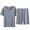 Gray, variant on ZhiZhuang Mens Big & Tall Pajamas Sets Plus Size,Mens Short Sleeve Pajamas Set Modal Cotton Pajamas for Men Soft Comfy Sleepwear 2-piece Pjs Set with Pockets
