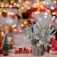 thumbnail image 5 of christmas tree Gold Christmas Tree Artificial Christmas Tree With Christmas Decorations Pines Cones Berries Tabletop Christmas Tree For Home Room Part, 5 of 5