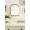 thumbnail image 3 of Kate and Laurel Rahfy Boho Arched Rattan Tabletop Easel Mirror, 12 x 16, Natural Rattan, Coastal Small Tabletop Mirror for Use as Bedroom Makeup Mirror or Bathroom Vanity Mirror, 3 of 10