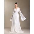 thumbnail image 1 of Vestido de novia bellabarnetten Eren con cuello en V y encaje bohemio, 1 of 5
