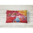 thumbnail image 2 of Carolines Treasures 6048PW1216 Big Red Cat at the fishbowl Decorative Canvas Fabric Pillow 12H x16W multicolor, 2 of 3