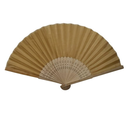 

Chinese Style Hand Held Fan Bamboo Silk Folding Fan Party Wedding Decor