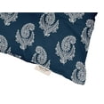 thumbnail image 3 of Vargottam Indoor/Outdoor Tufted Printed Square Seat Patio Cushion Set Of 2 Water Resistant Patio Furniture Seat Cushion 19-inches, Blue | Asian Block Paisley, 3 of 5