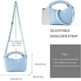 thumbnail image 3 of LHSHID Women Woven Tote Small Crossbody Bag, Weave Quilted Purse Square Shoulder Bag Woven Handbag with Detachable Strap, 3 of 7