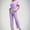 Purple, variant on BEFOKA Scrub Tops and Pant for Women Short Sleeve V Neck Men Nursing Uniforms Working Nurse Unifrom with Pockets 2PC