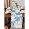 thumbnail image 2 of Starfish Coastal Burlap Cotton Table Runner 14x72 Inches Long, Nautical Ocean Summer Beach Coral Farmhouse Table Runners, Outdoor Dining Tablecloths Decor for Baby Shower/Party/Wedding, 2 of 6