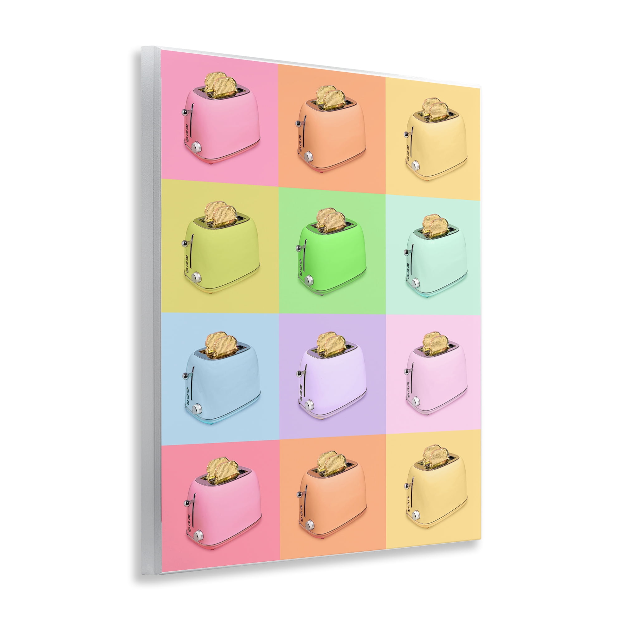 Stupell Industries Golden Disco Toaster Collage Wall Plaque Art, design by LISH Creative