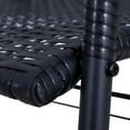 thumbnail image 6 of Resenkos All-Hand Woven PE Rattan Bench, Ergonomic Glider Loveseat, Outdoor Patio, Garden, Porch, Lawn, Comfort,Black, 6 of 11