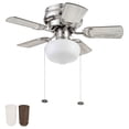 thumbnail image 1 of Prominence Home Hero 28 Inch Flush Mount LED Ceiling Fan, Brushed Nickel, 1 of 12
