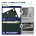thumbnail image 5 of Privacy Fence Screen Heavy Duty Windscreen Fencing Mesh Fabric Shade Net Cover with Brass Grommtes for Outdoor Wall Garden Yard Pool Deck, 6'x25' Green, 5 of 8