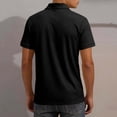 thumbnail image 5 of Zekutng Men's T-Shirts Striped Solid-Color Button-Down Short-Sleeve Shirt,Sizes M-3XL, 5 of 7