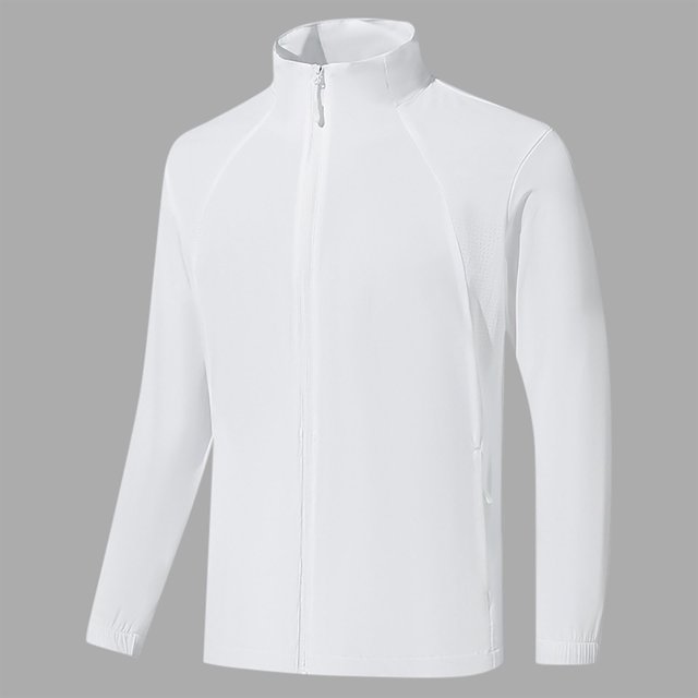 Ofreoo Men's Summer Solid Color Outdoor Breathable Short Sleeve Sun Protection Clothing Jackets Beach Vacation Clothes White XXXXXL