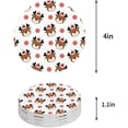 thumbnail image 1 of RYLABLUE Merry Christmas Deer Set of 8 Round Coaster for Drinks, Absorbent Ceramic Stone Coasters Cup Mat with Cork Base for Home Kitchen Room Coffee Table Bar Decor, 1 of 5