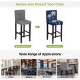 thumbnail image 5 of Navy Blue Bar Stool Covers - Stretch Dining Chair Covers Set of 6, Summer Beach Botanical Coconut Palm Tree Bar Chair Cover Removable Counter Stool Pub Chairs Slipcovers Protectors for Kitchen/Cafe, 5 of 9