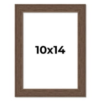 10x14 Frame Brown Farmhouse Solid Wood Picture Frame Width 1.5 Inches | Interior Frame Depth 0.5