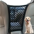 thumbnail image 1 of Dog Car Net Barrier Pet Barrier Stretchable Storage Bag Universal for Cars,Car Divider for Driving Safely, 1 of 6