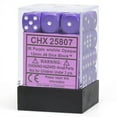thumbnail image 2 of Purple with White Spots Opaque 12mm 6 Sided Dice 36 in Box, 2 of 2
