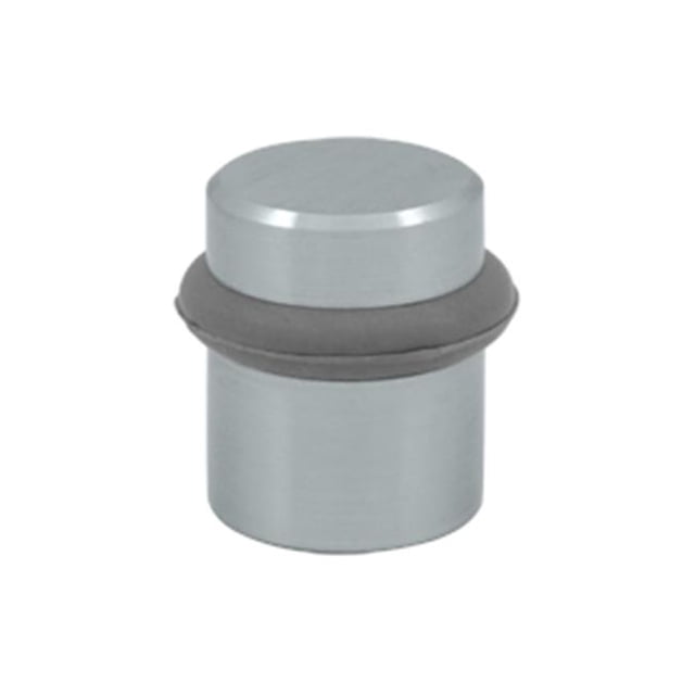 1.5 in. Round Universal Floor Bumper, Satin Chrome - Solid