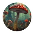 thumbnail image 2 of JEUXUS Red Mushroom Tablecloth Round Abstract Psychedelic Forest Print Colorful Mushroom Pattern Table Cloth Cover Indoor Outdoor for Dining for Home Party Picnic, 2 of 7