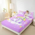 thumbnail image 4 of Feelyou Kawaii Sleeping Unicorn Bed Sheets, Fairy Tale Galaxy King Sheets, Teens Kids Boys Girls Sheet Set, Luxury Bedroom Decor, 4pcs, 4 of 7