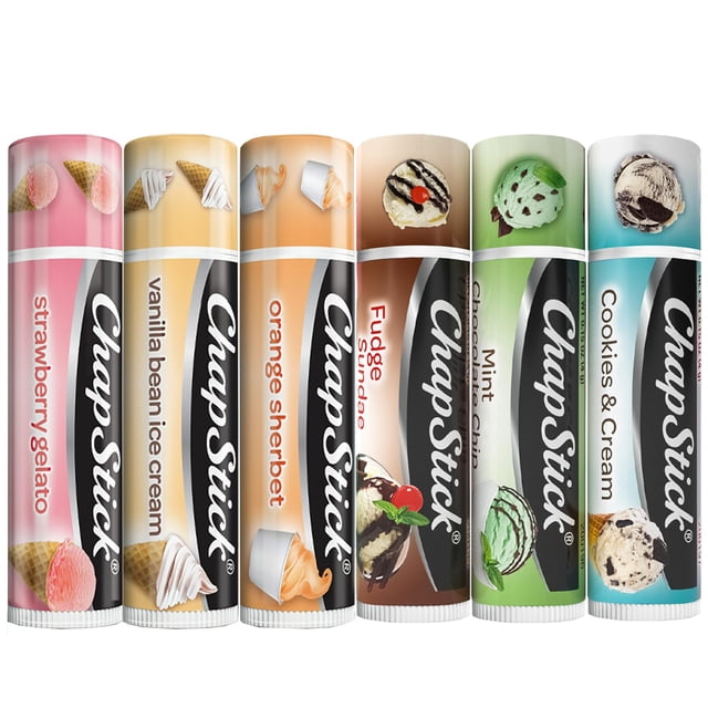 Bálsamo labial ChapStick Ice Cream Collection, paquete de 3 + paquete de 3