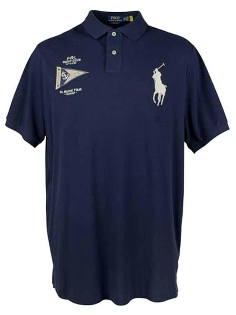 Men's Classic Fit Big Pony Short Sleeve Polo Shirt Nvy XXL