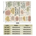 thumbnail image 4 of Teacher Gifts for Women Men- Unique Teacher Appreciation Gifts Blanket, Funny Gifts for Teachers, Best Teacher Gifts from Student, Teacher Birthday Retirement Gifts- Throw Blanket 50x40, 4 of 6
