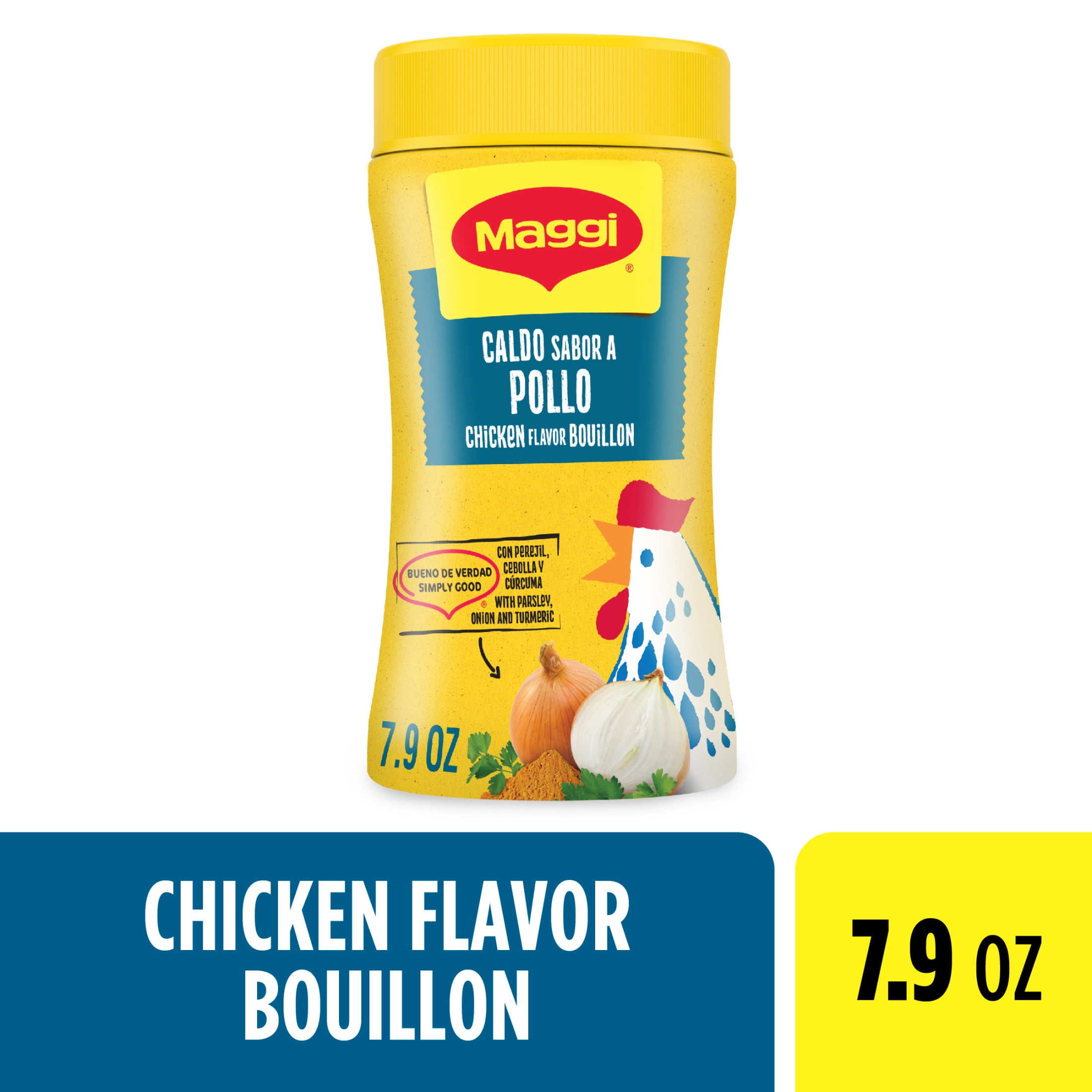(12 pack) Maggi Caldo Sabor A Pollo Chicken Flavored Bouillon Powder, Granulated Chicken Soup Seasoning 7.9 oz