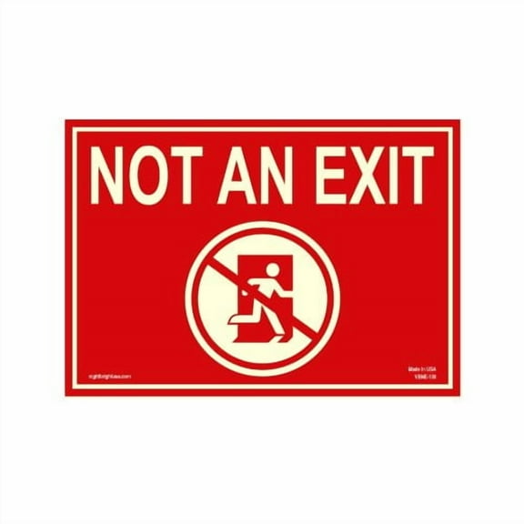 Not an EXIT Aluminum Photoluminescent Sign
