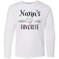 thumbnail image 3 of Inktastic Nana's Favorite- Heart Grandchild Long Sleeve Youth T-Shirt, 3 of 5