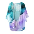 thumbnail image 4 of Cardigan For Women Dressy Floral Print 3/4 Sleeve Chiffon Loose Fit Cover Up Casual Blouse Loose Fit Summer Beach Shrugs, 4 of 4