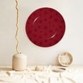 thumbnail image 5 of Daiia Christmas Red Snowflakes Printed Pattern Ceramic Plate Dinner Plates Bone China Decorative Plates with Display Stand Art Ceramic Ornaments for Wall Hanging Decoration-8in, 5 of 6