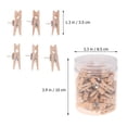 thumbnail image 2 of ADDHAT 70Pcs Note Memo Clips Photo Clip Stand for and Christmas Tree Embellishment Natural Wood Style Khaki, 2 of 7