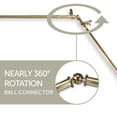 thumbnail image 3 of Vinci 13/16" 6-Sided Bay Window Curtain Rod - Antique Brass, 3 of 3