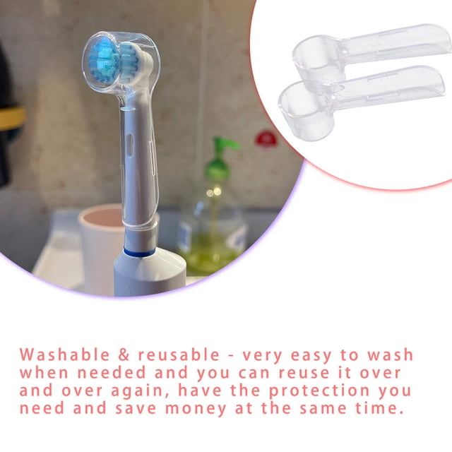 4pcs Electric Toothbrush Head Case Replacement Toothbrushes Accessories Heads Simple Style Transparent Caps Camping Outdoor Plastic Protect Cover