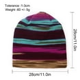 thumbnail image 2 of Slouchy Beanie Knit Colorful Stripe Cap Thin Hat For Men Women Gift, 2 of 10