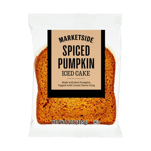 Marketside Iced Pumpkin Sliced Cake, Individually Wrapped, 4 oz, 1 Count