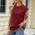 thumbnail image 4 of Sngxgn Women Summer Casual Short Sleeve Tee Shirt Tops Crew Neck Tshirts T Shirt(,XL), 4 of 6