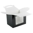thumbnail image 6 of Restaurantware Gable Gift Boxes Pack of 100 Greaseproof Paper Treat Boxes 10 x 7 x 8 Inches With Window, Disposable Design Black Containers for Weddings or Birthdays, 6 of 10
