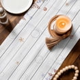thumbnail image 3 of Orange Coastal Table Runner 70 Inches, Beach Nautical Coral Starfish Vintage Bed Runner Dresser Scarves Tabletop for Indoor Outdoor Parties/Ceremony/Banquet, 13" x 70", 3 of 9