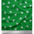 thumbnail image 1 of Soimoi Green Cotton Cambric Fabric Artistic Floral Print Fabric by Yard 42 Inch Wide, 1 of 3