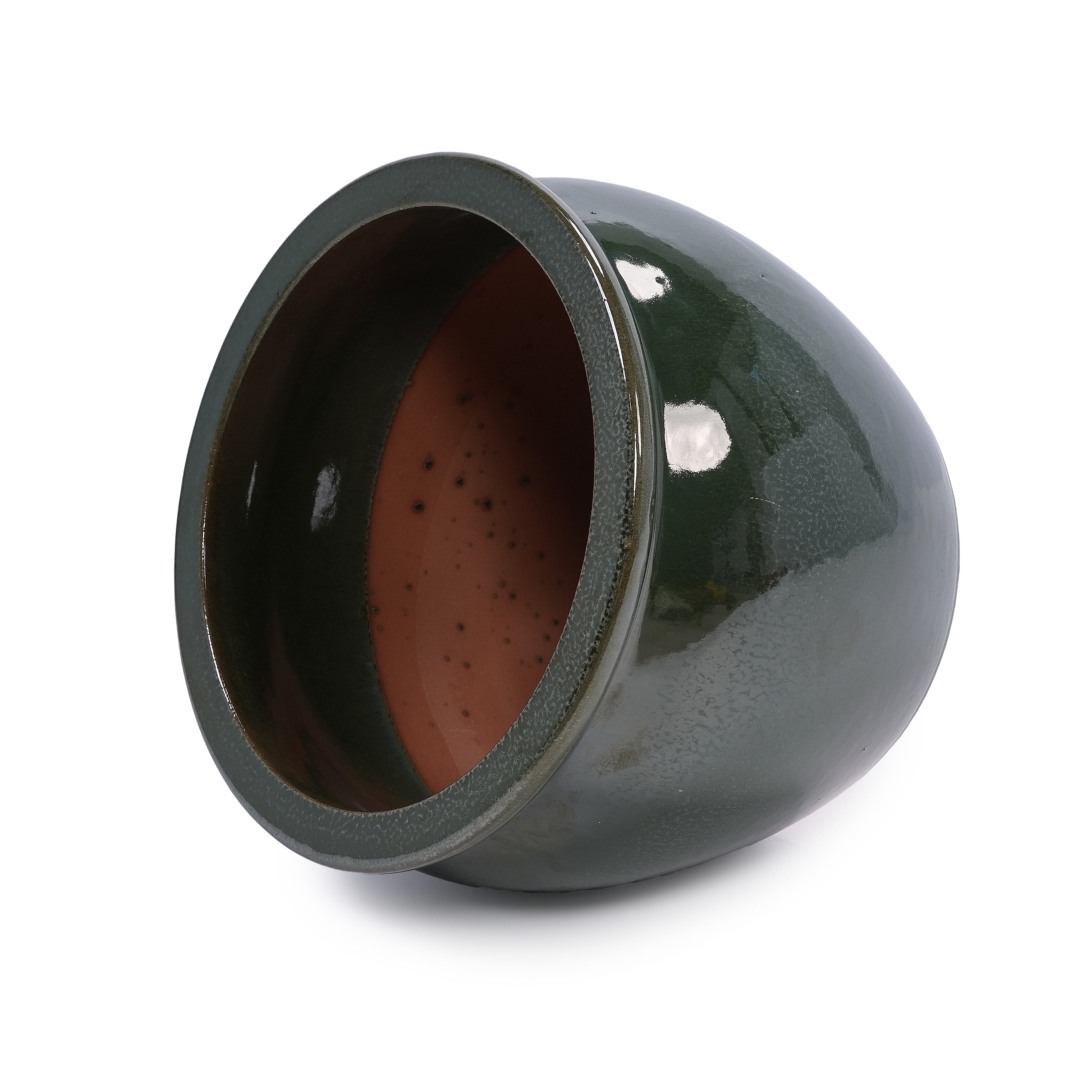 MAYEERTY 3 Pack Ceramic Planter Pot, Planter for Indoor Outdoor Patio, Garden, Antique Blue Green