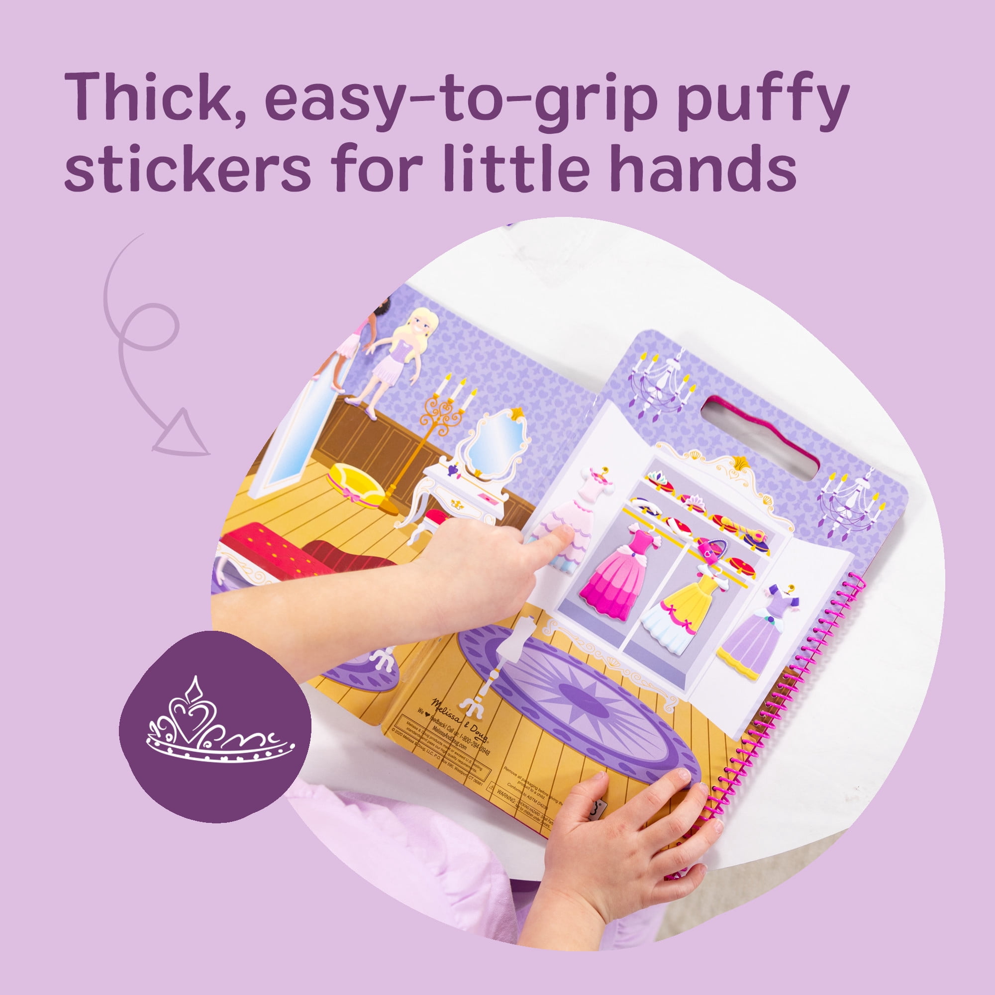 (4 pack) Melissa & Doug Puffy Stickers - Princesses
