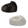 thumbnail image 1 of (Ensemble de 2) Fauteuil Poire Moderne en Brun et Crème, 1 of 5