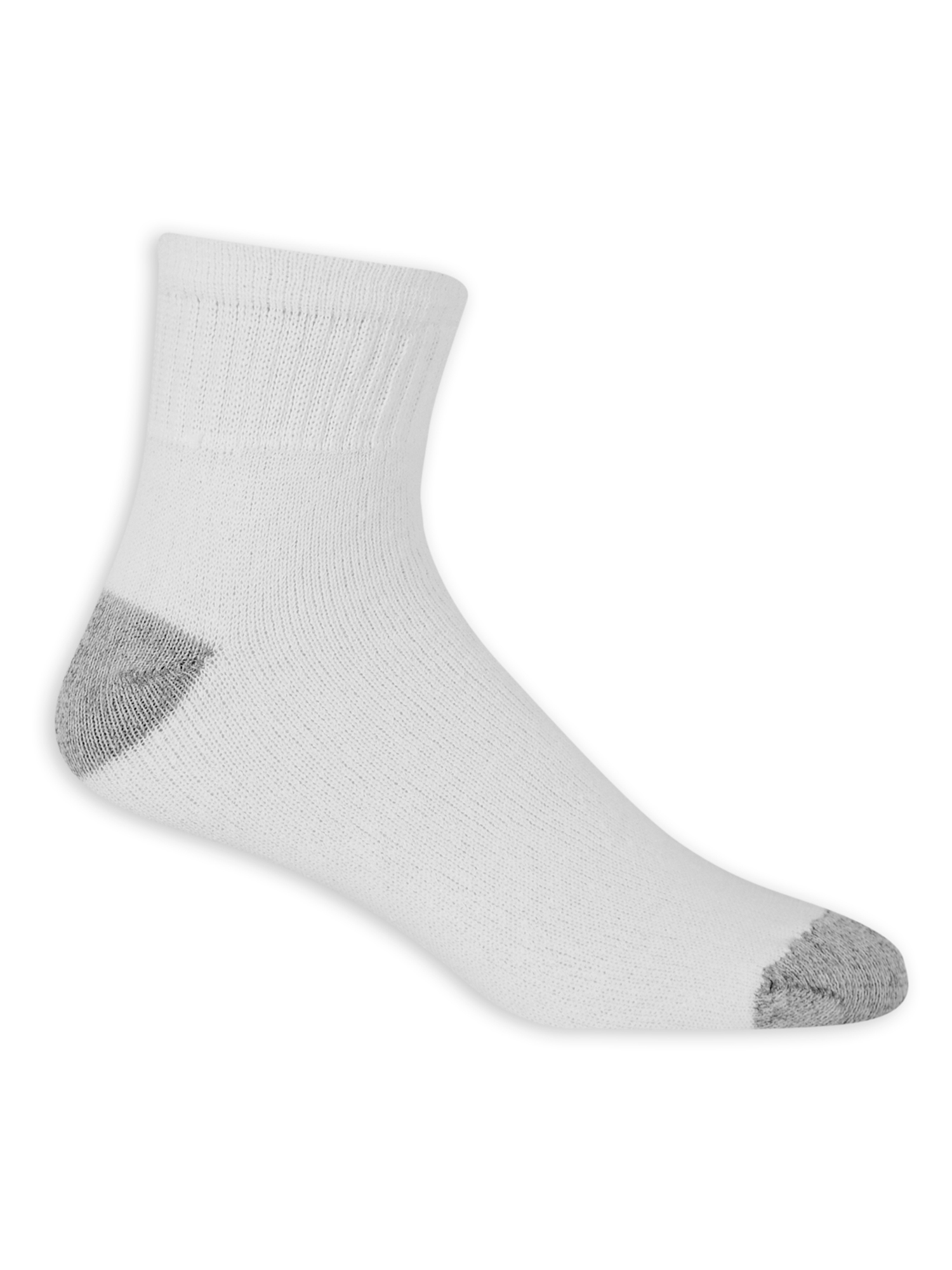 Athletic Works Men's Ankle Socks, 12-Pack, White photo 4
