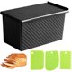 thumbnail image 2 of Bread Pans with Dough Scraper Cutter-Pullman Loaf Pan with Lid, 2 of 5